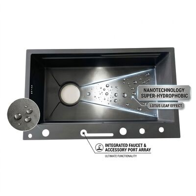 سعر جيد 33 Inch Undermount Double Bowl Kitchen Sink 50/50 SUS304 18 Gauge with Bottom Grids online