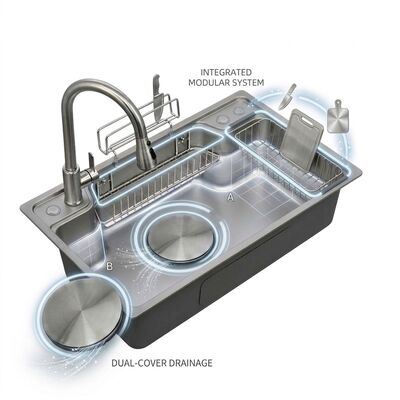 سعر جيد 36 Inch Farmhouse Apron Front Single Bowl Kitchen Sink SUS304 14 Gauge Deep Basin online