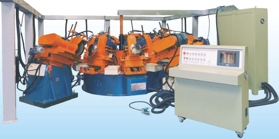 0.37kw ملمع تلقائي من نوع القرص متعدد المحطات لآلة صنفرة الأدوات المعدنية للأدوات المعدنية / تجهيزات المطابخ