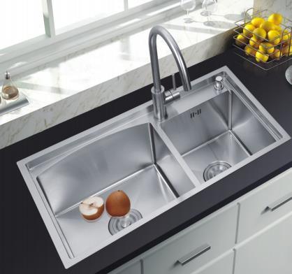 304 الفولاذ المقاوم للصدأ واحد وعاء المطبخ المغسلة تحت أو فوق