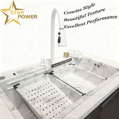 صناعة يدوية من الفولاذ المقاوم للصدأ حوض المطبخ مع مواد النانو هيدروفوبيك التنظيف الذاتي والمواد الغذائية الصف 304/316