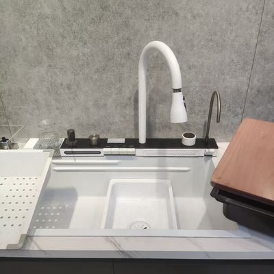 حوض مطبخ يدوي الصنع بنمط خلية النحل مع طلاء نانو مقاوم للخدش وسهل التنظيف، حوض مفرد/مزدوج