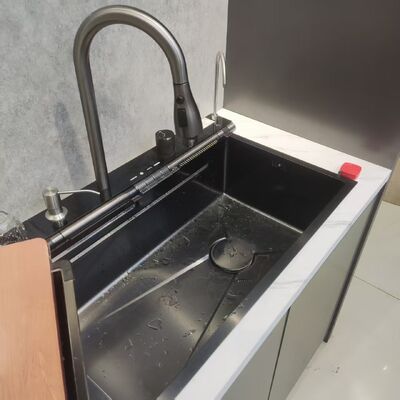 سعر جيد حوض مطبخ من الفولاذ المقاوم للصدأ من نوع 316L عالي الدقة مع عمق وعاء 250-300mm وسمك اللوحة 1.2-1.5mm الانترنت