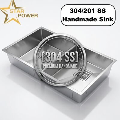 سعر جيد غسالة المطبخ المرتفعة / المقطوعة 18 مقاس 304 SS غسالة المطبخ المزدوجة المزدوجة 1000 ملم 300 ملم حوض عميق للغاية الانترنت