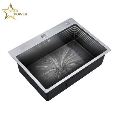 سعر جيد 16 Gauge 304 Stainless Steel Double Bowl Kitchen Sink Drop-in 30x18 Inch 9 Inch Deep Basin Brushed Finish الانترنت