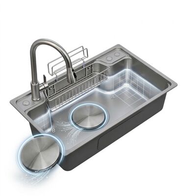 سعر جيد Farmhouse 33x22 Apron Front Kitchen Sink SUS304 Handmade Single Bowl 16 Gauge Deep Basin online