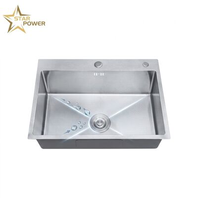 سعر جيد Commercial 32 Inch Undermount Kitchen Sink SUS304 16 Gauge Single Bowl with Drainboard online
