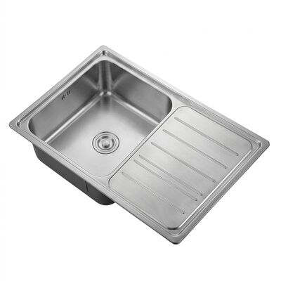 سعر جيد Workstation 30x18 Kitchen Sink SUS304 16 Gauge Single Bowl with Drainboard الانترنت