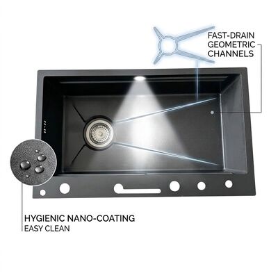 سعر جيد Drop-In 32x19 Double Bowl Kitchen Sink SUS304 18 Gauge with Faucet Holes الانترنت